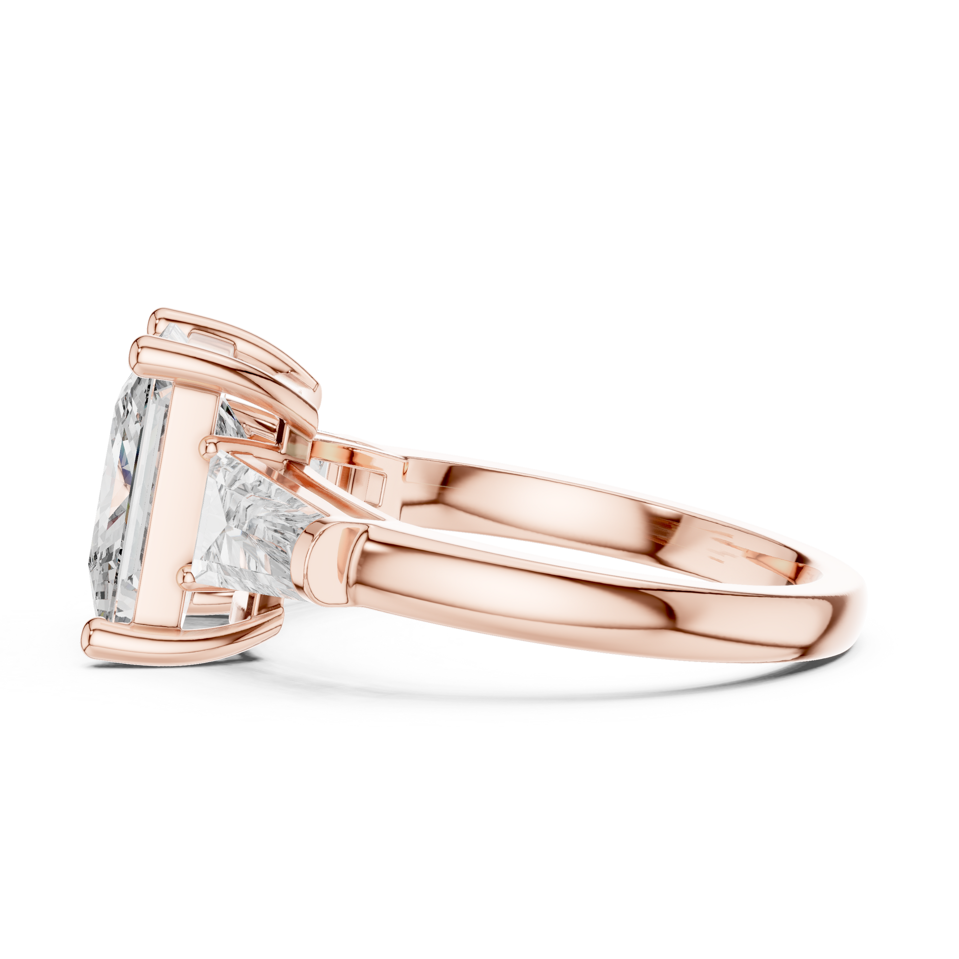 Cushion Three Stone Lab Grown Diamond Ring