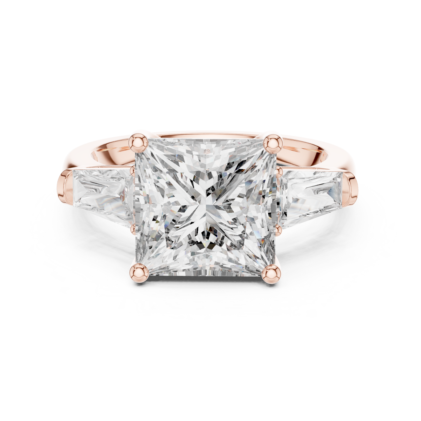 Cushion Three Stone Lab Grown Diamond Ring