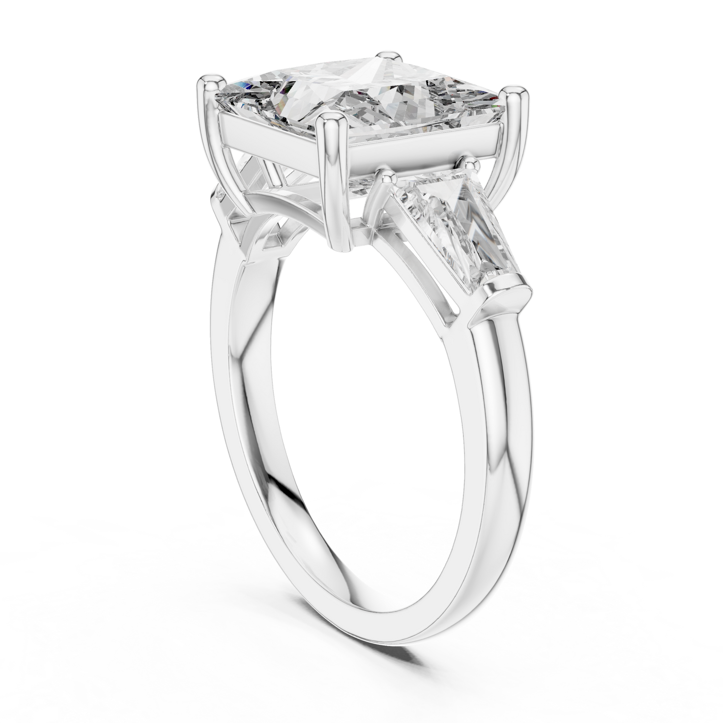 Cushion Three Stone Lab Grown Diamond Ring