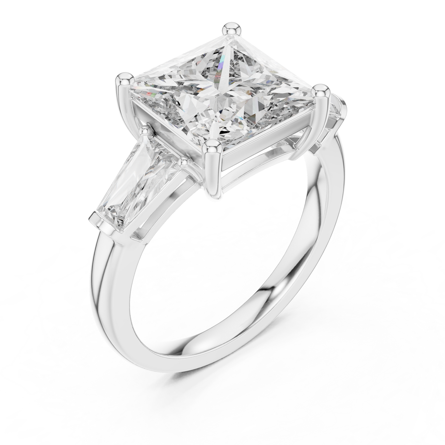 Cushion Three Stone Lab Grown Diamond Ring
