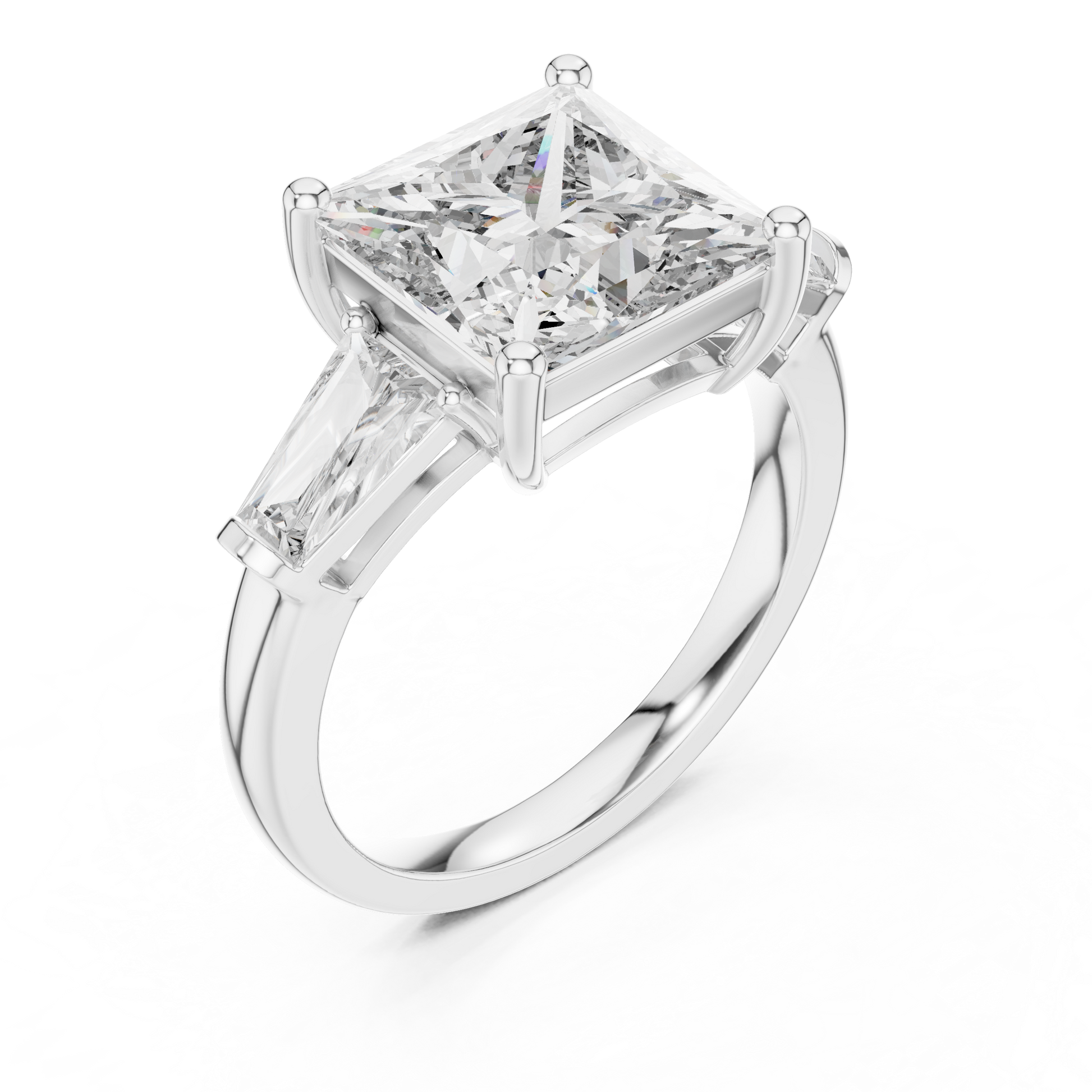 Cushion Three Stone Lab Grown Diamond Ring