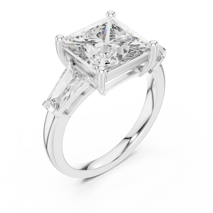 Cushion Three Stone Lab Grown Diamond Ring