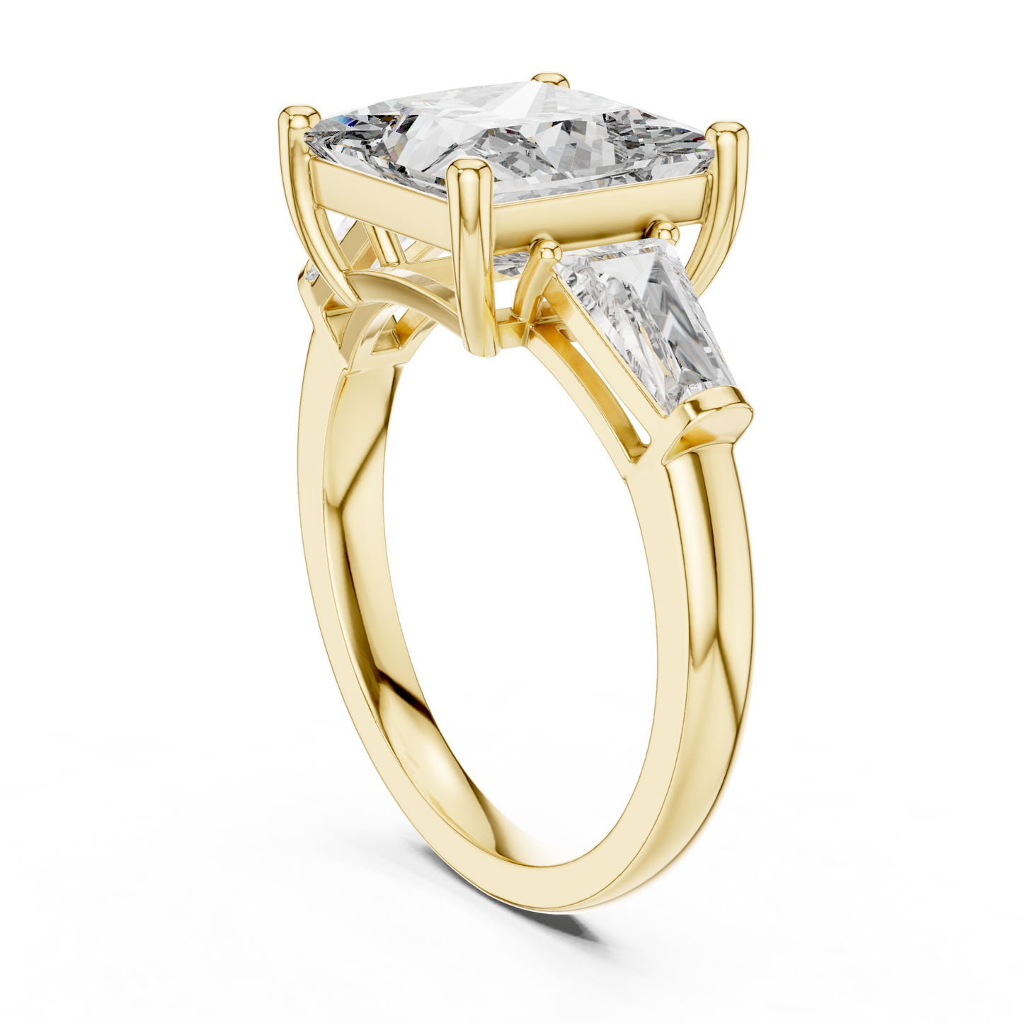 Cushion Three Stone Lab Grown Diamond Ring