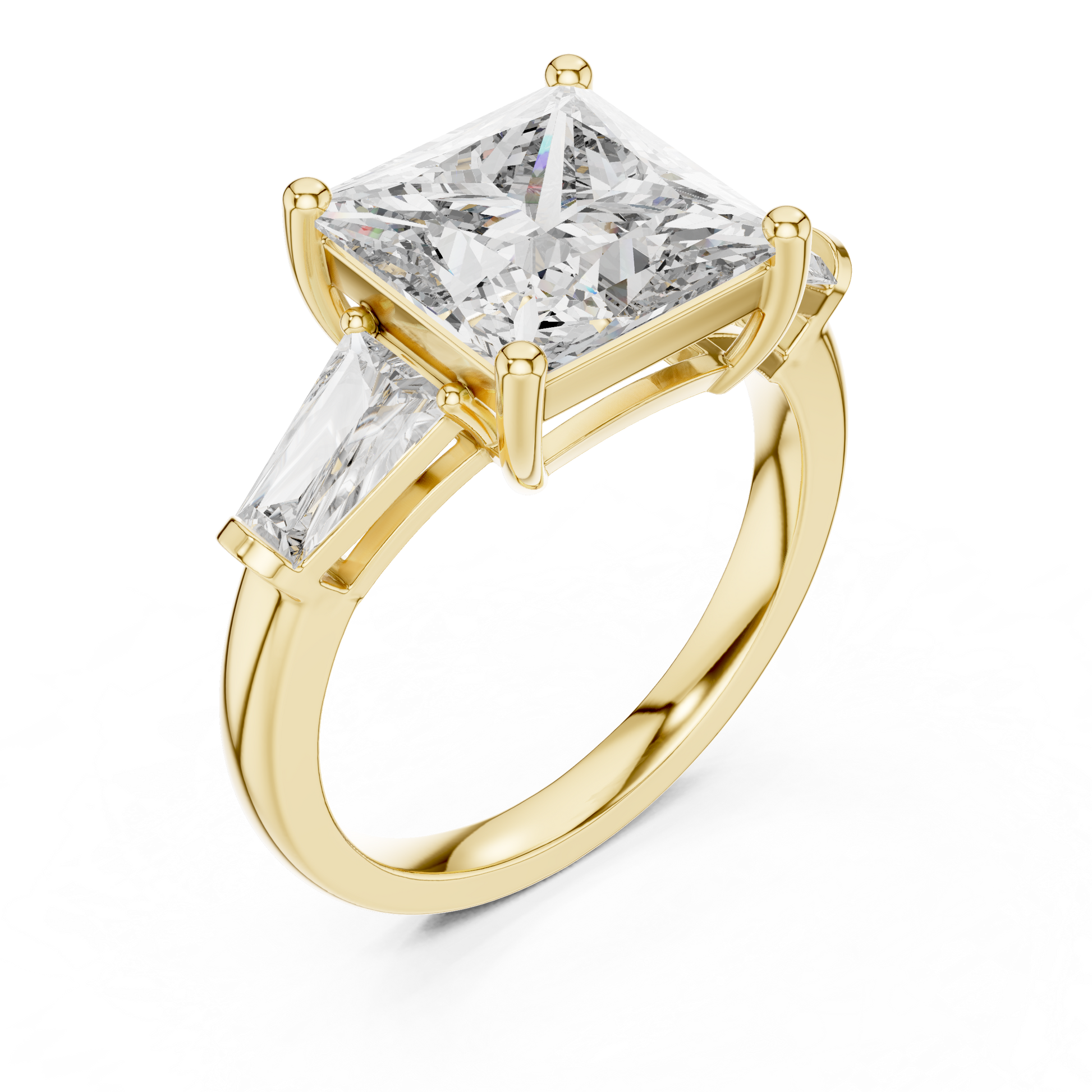 Cushion Three Stone Lab Grown Diamond Ring