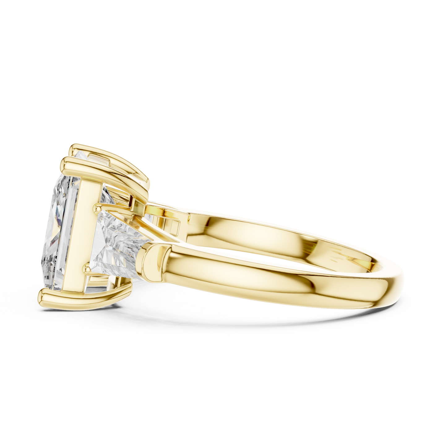 Cushion Three Stone Lab Grown Diamond Ring