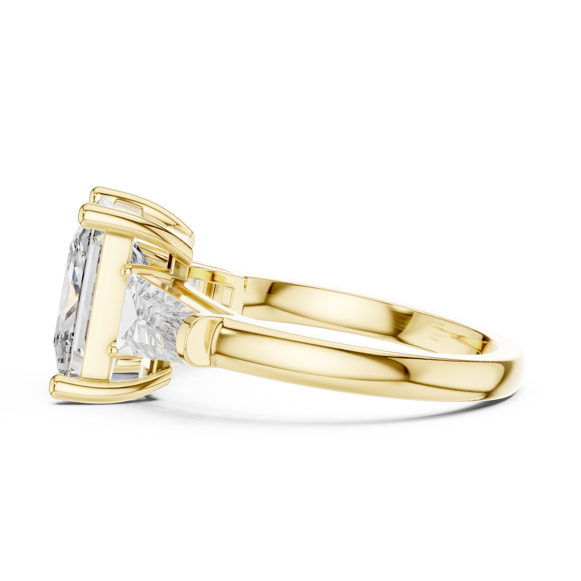 Cushion Three Stone Lab Grown Diamond Ring
