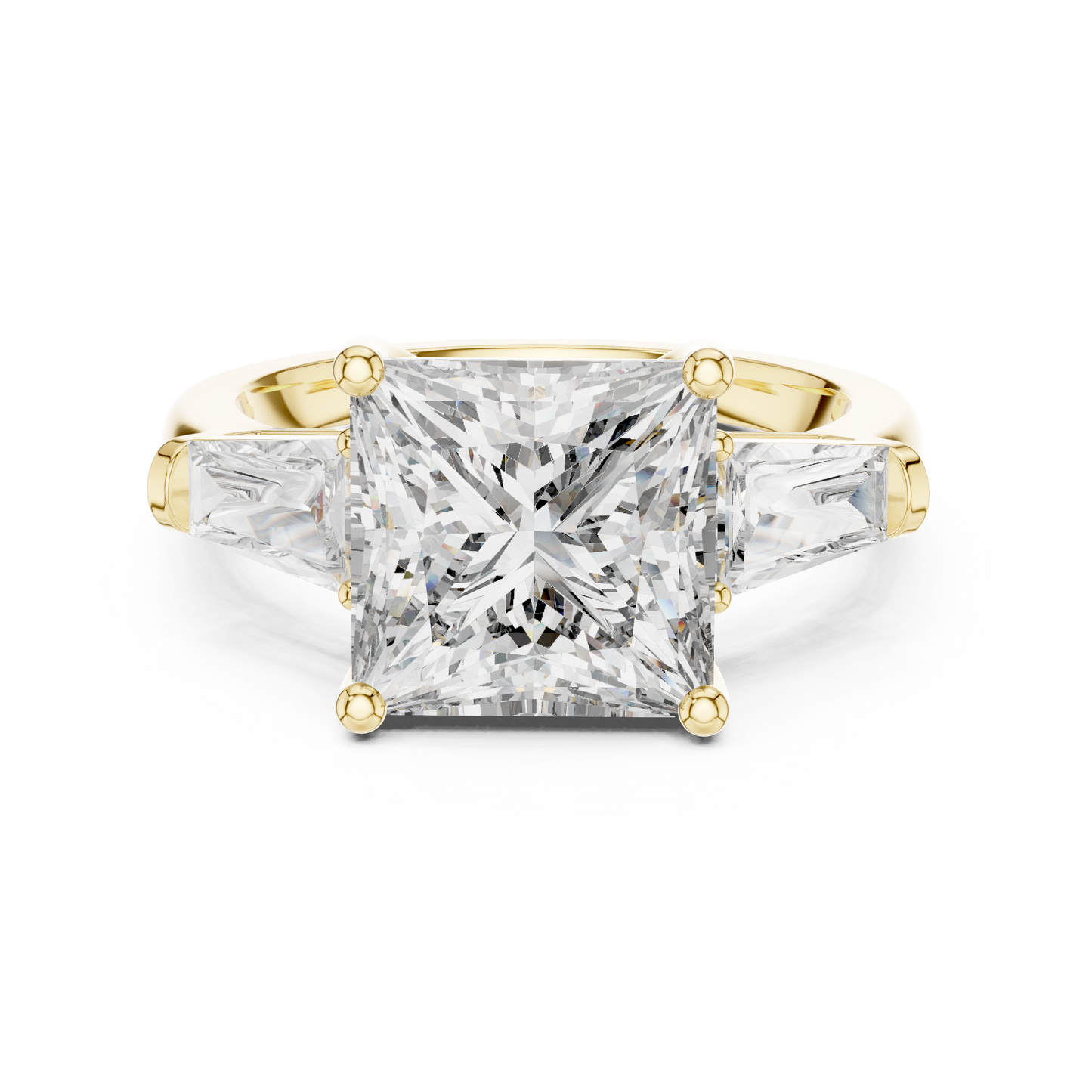 Cushion Three Stone Lab Grown Diamond Ring