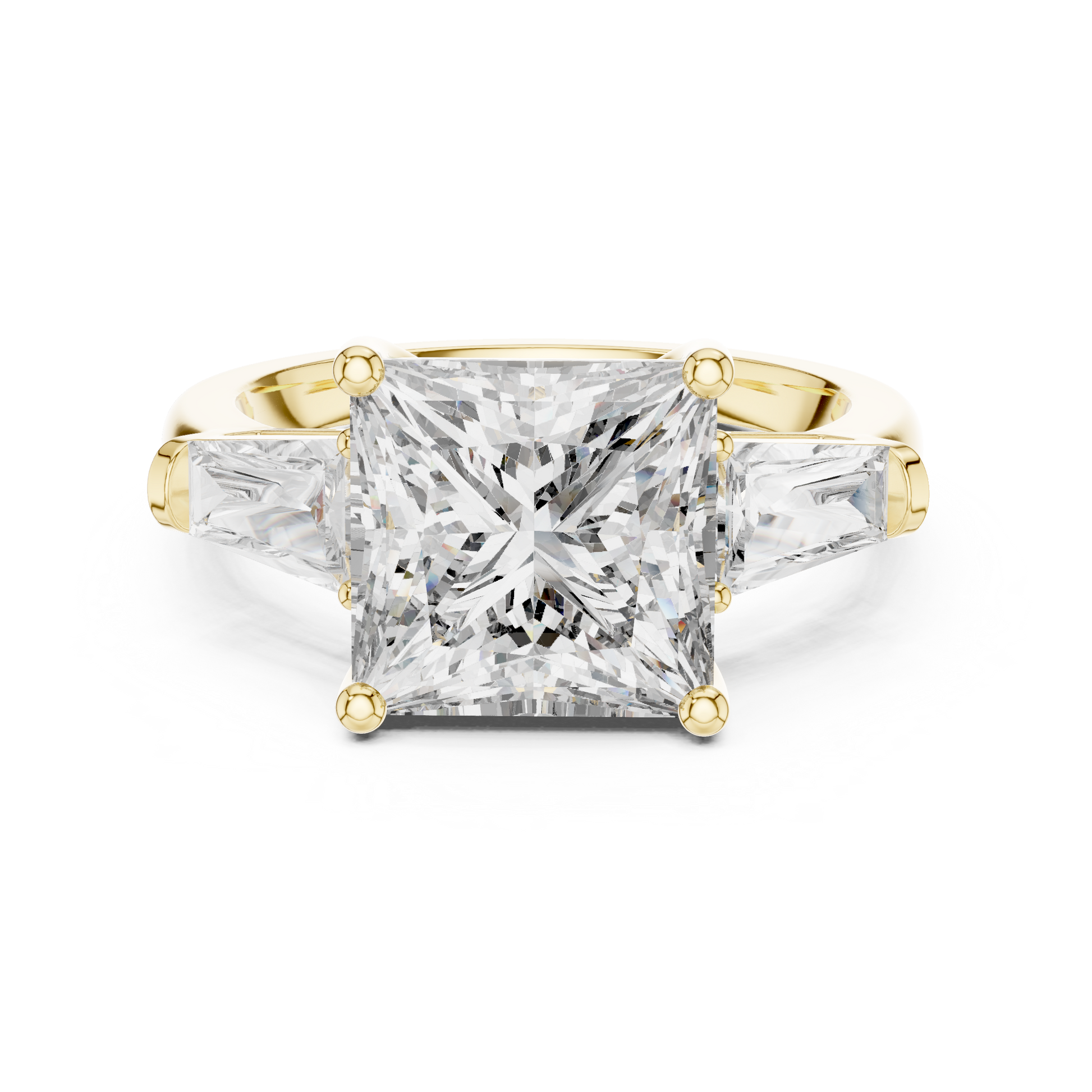 Cushion Three Stone Lab Grown Diamond Ring