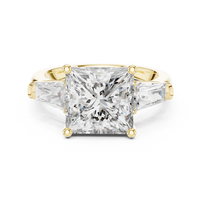 Cushion Three Stone Lab Grown Diamond Ring