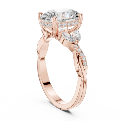 Mixed Shape Lab Grown Diamond Side Stone Ring
