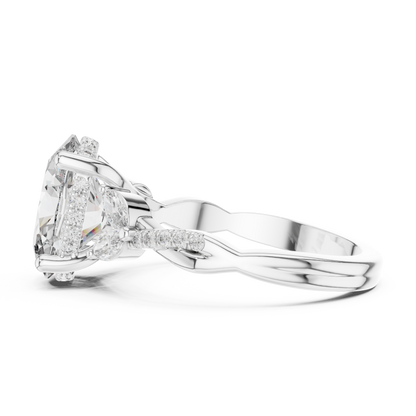 Mixed Shape Lab Grown Diamond Side Stone Ring