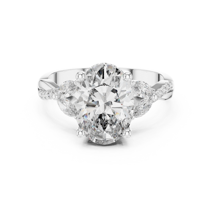 Mixed Shape Lab Grown Diamond Side Stone Ring