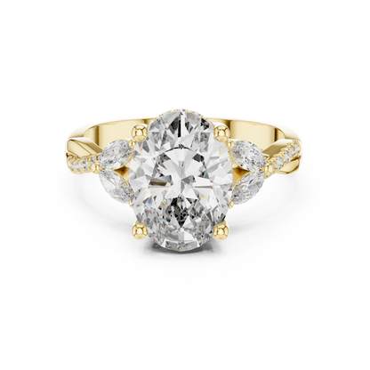 Mixed Shape Lab Grown Diamond Side Stone Ring