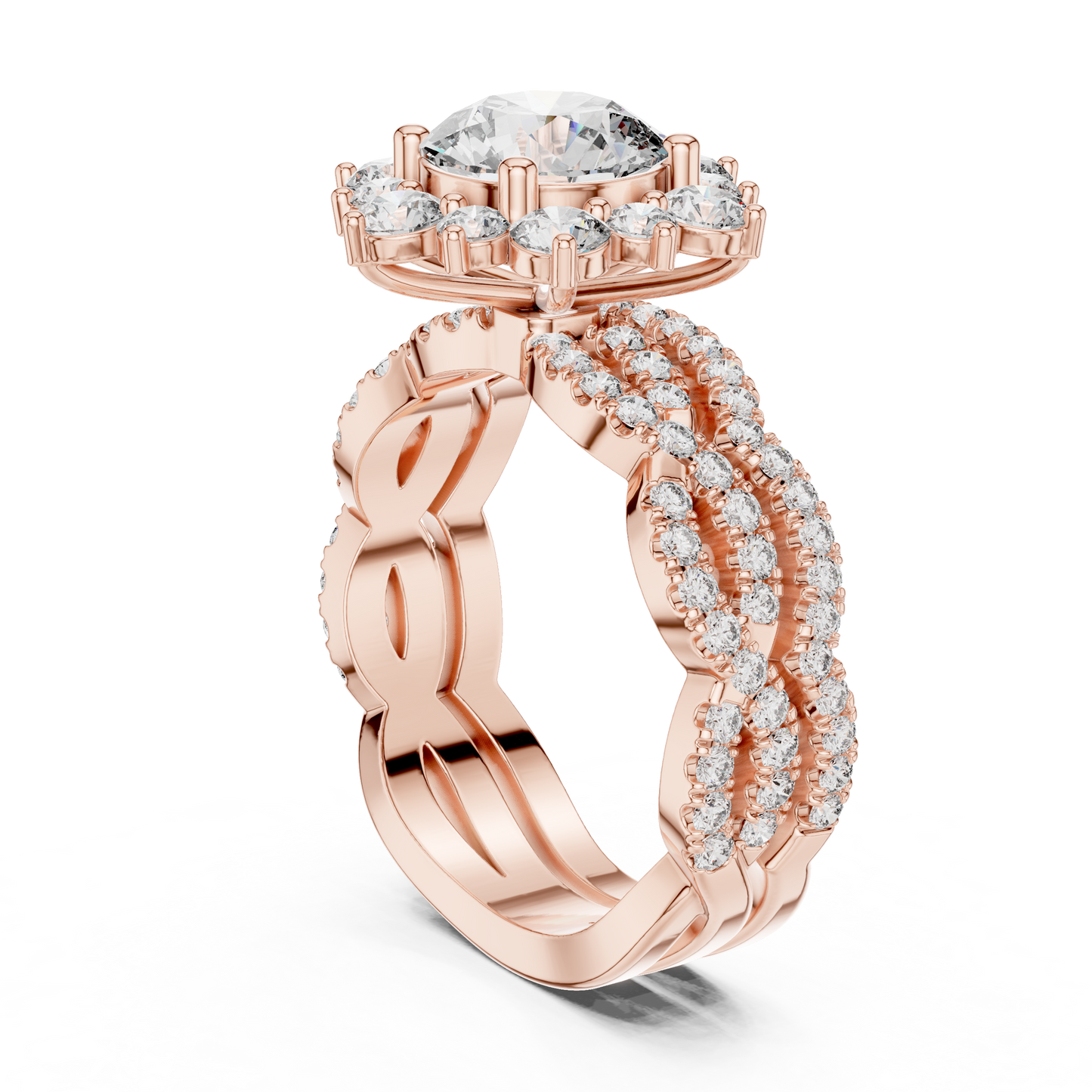Round Halo Lab Grown Diamond Ring