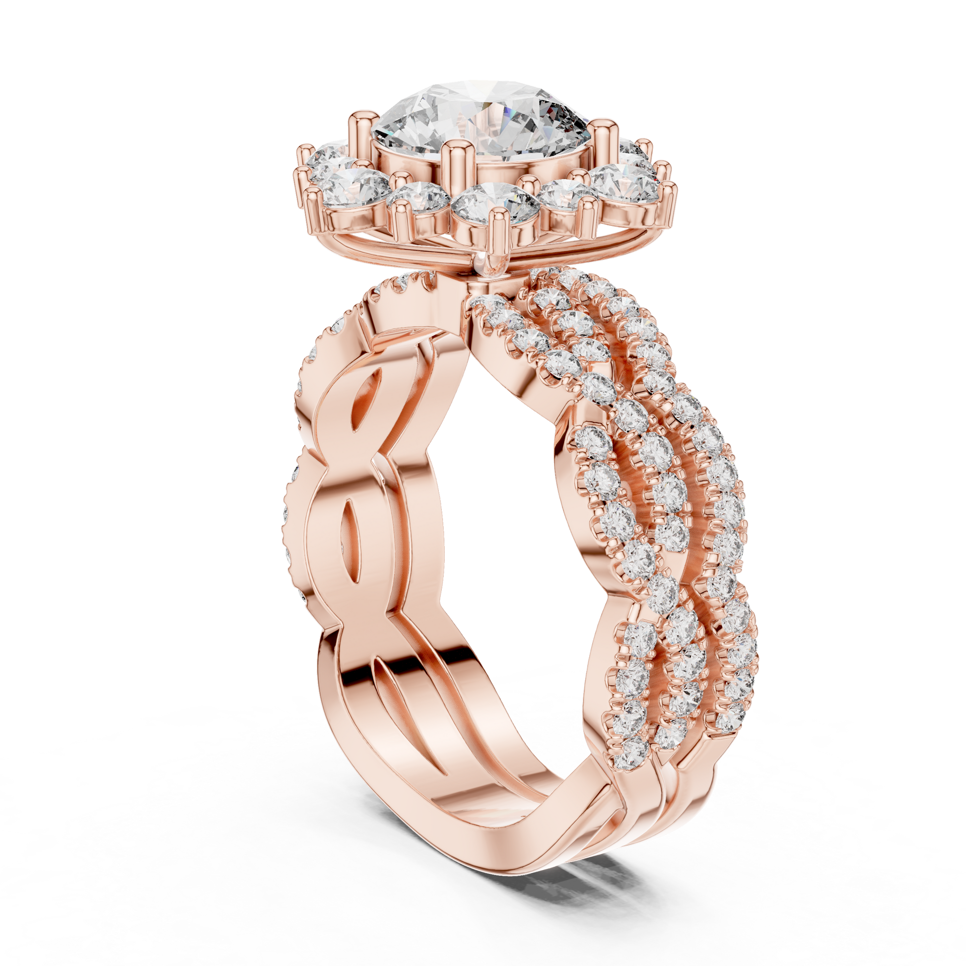 Round Halo Lab Grown Diamond Ring
