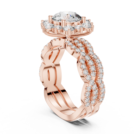 Round Halo Lab Grown Diamond Ring