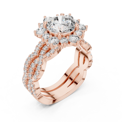 Round Halo Lab Grown Diamond Ring