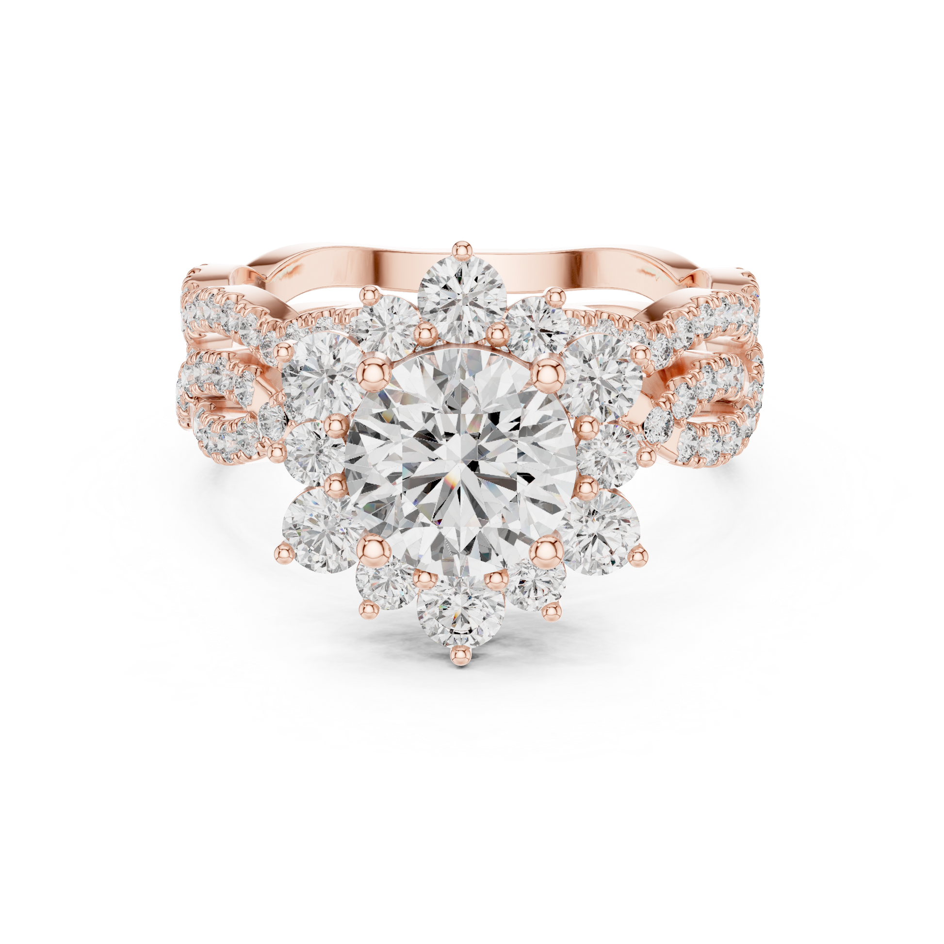 Round Halo Lab Grown Diamond Ring