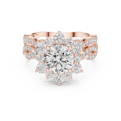 Round Halo Lab Grown Diamond Ring