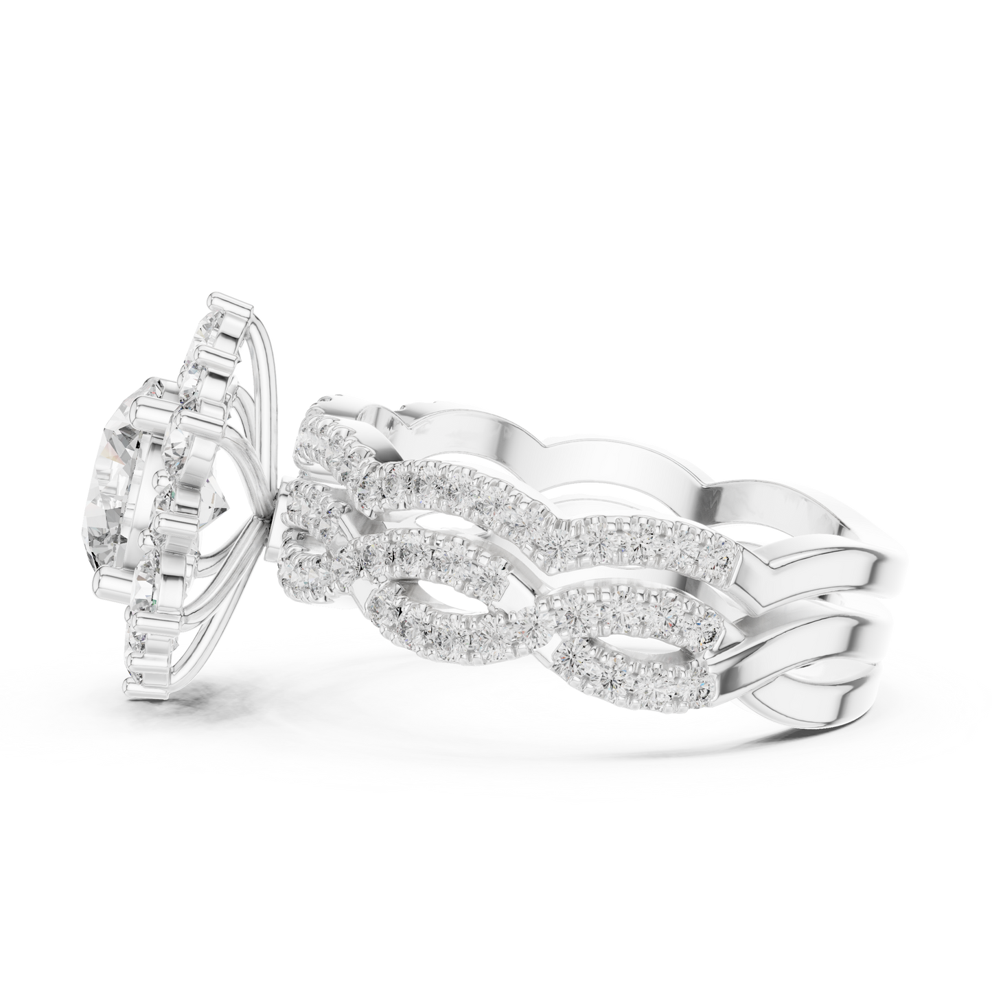 Round Halo Lab Grown Diamond Ring
