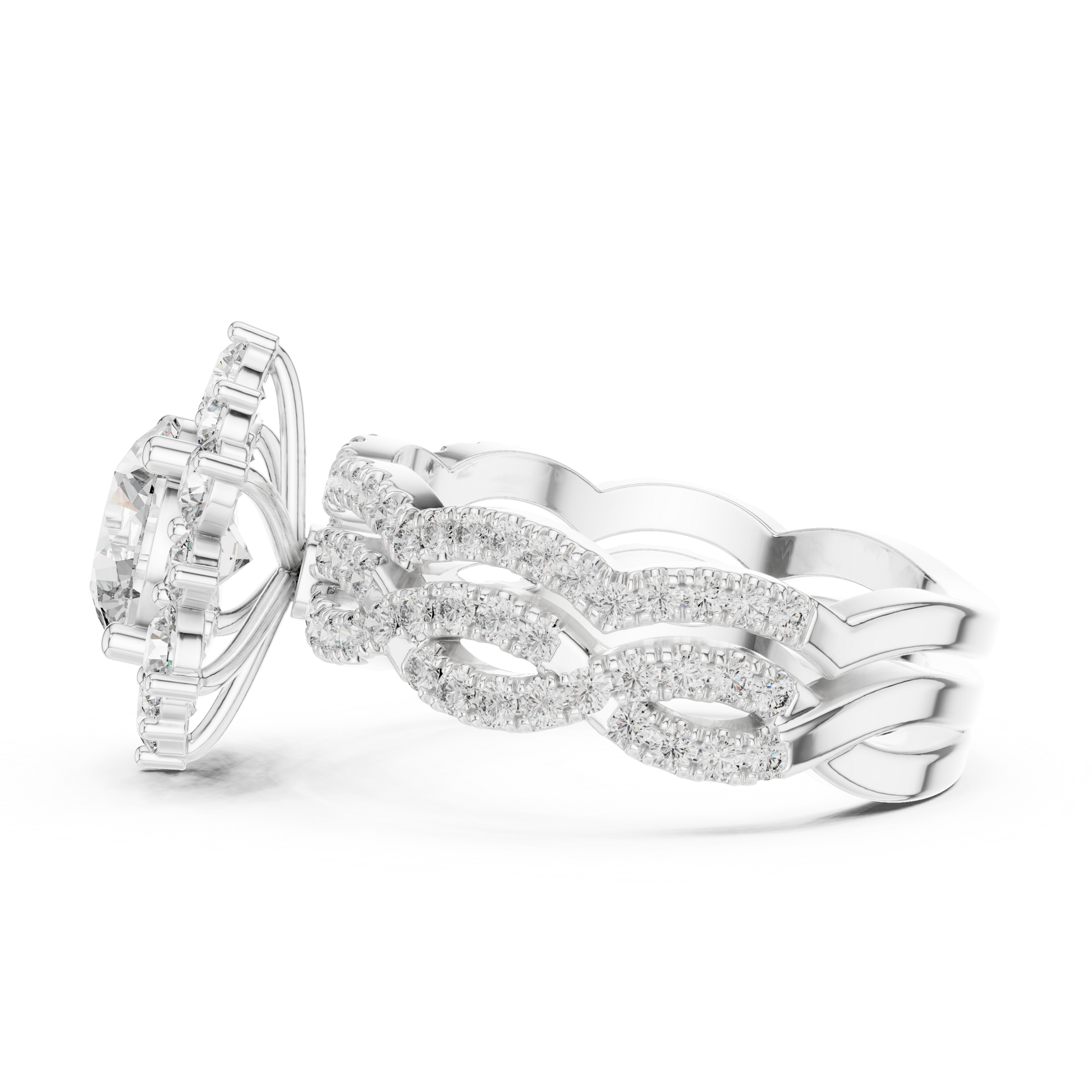 Round Halo Lab Grown Diamond Ring