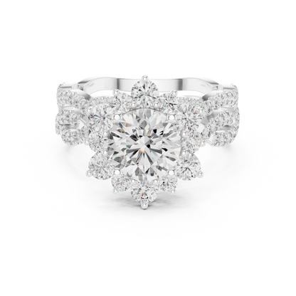 Round Halo Lab Grown Diamond Ring