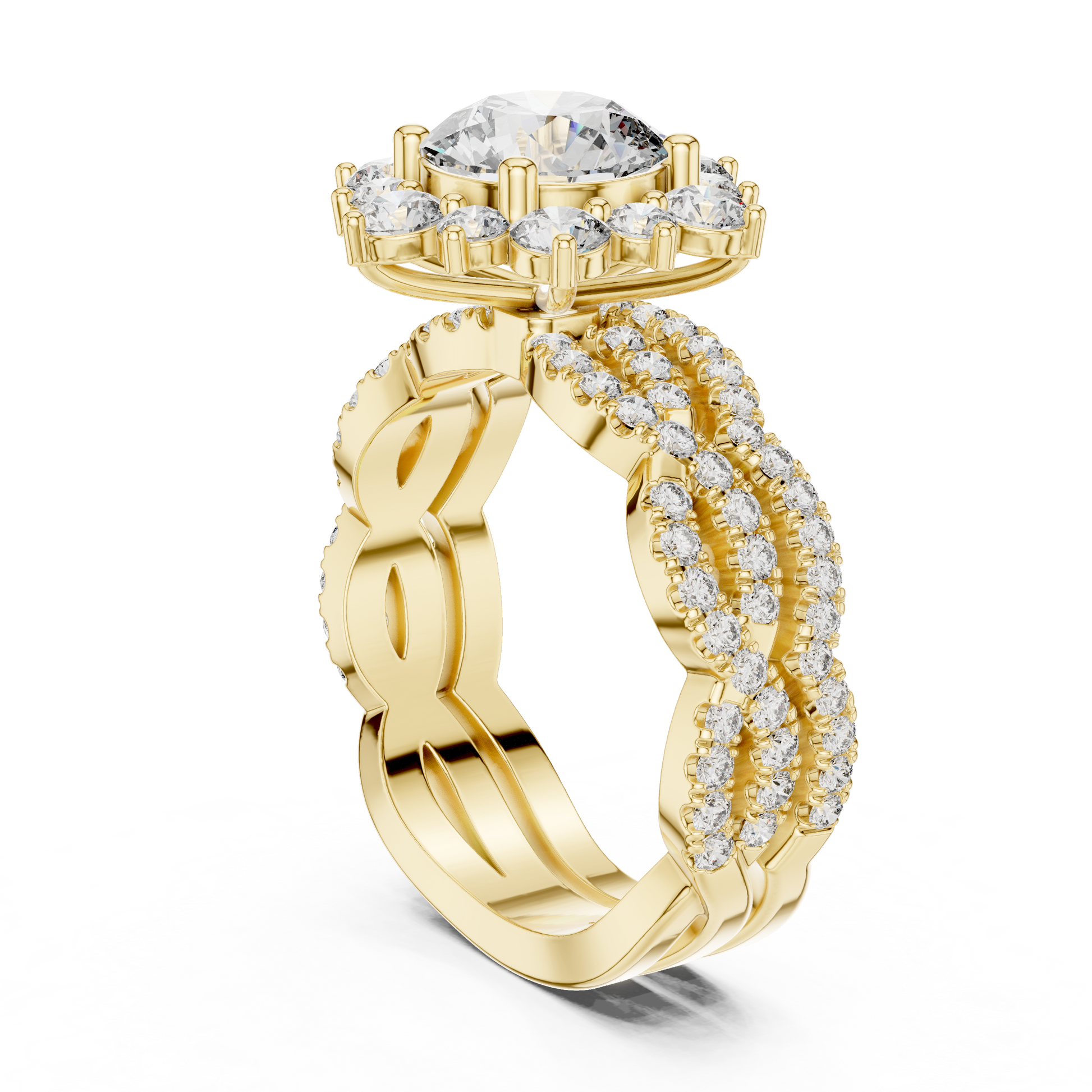Round Halo Lab Grown Diamond Ring