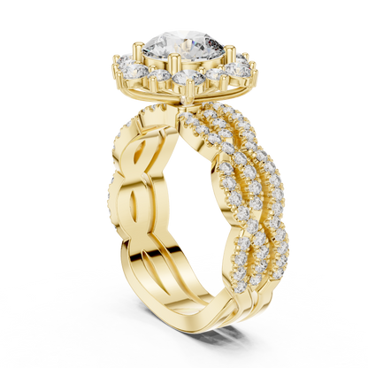 Round Halo Lab Grown Diamond Ring
