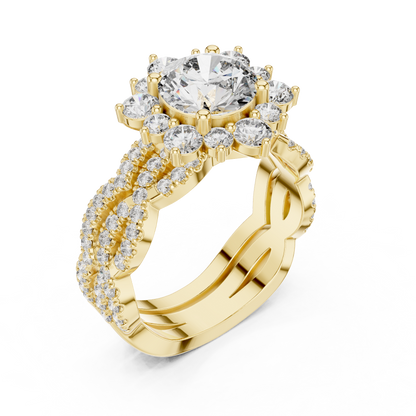 Round Halo Lab Grown Diamond Ring