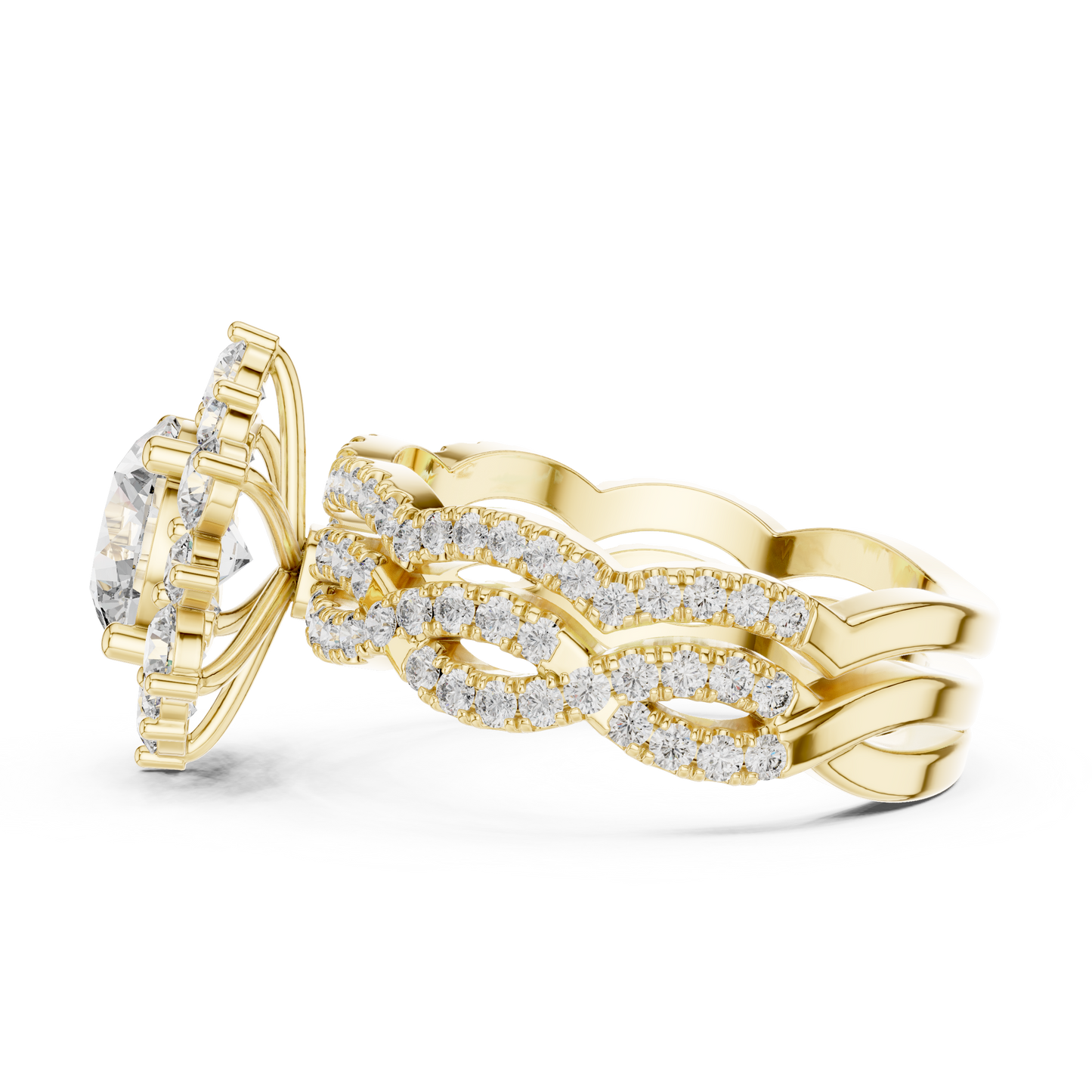 Round Halo Lab Grown Diamond Ring