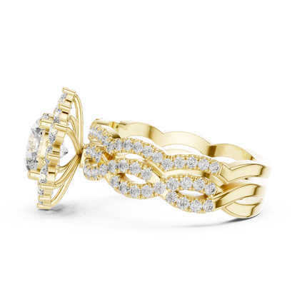 Round Halo Lab Grown Diamond Ring