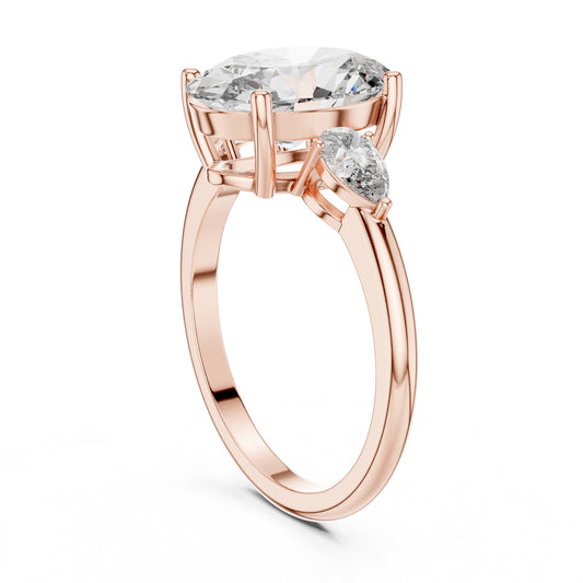 Mixed Shape Lab Grown Diamond Side Stone Ring