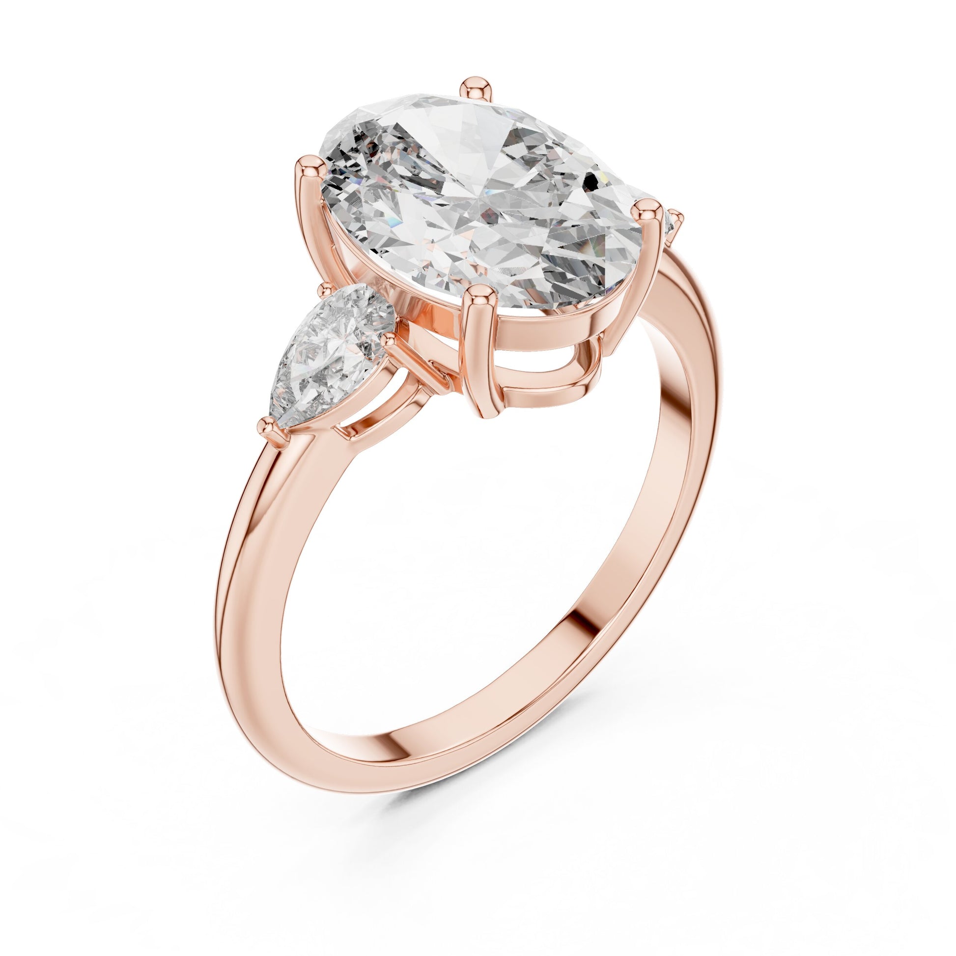 Mixed Shape Lab Grown Diamond Side Stone Ring