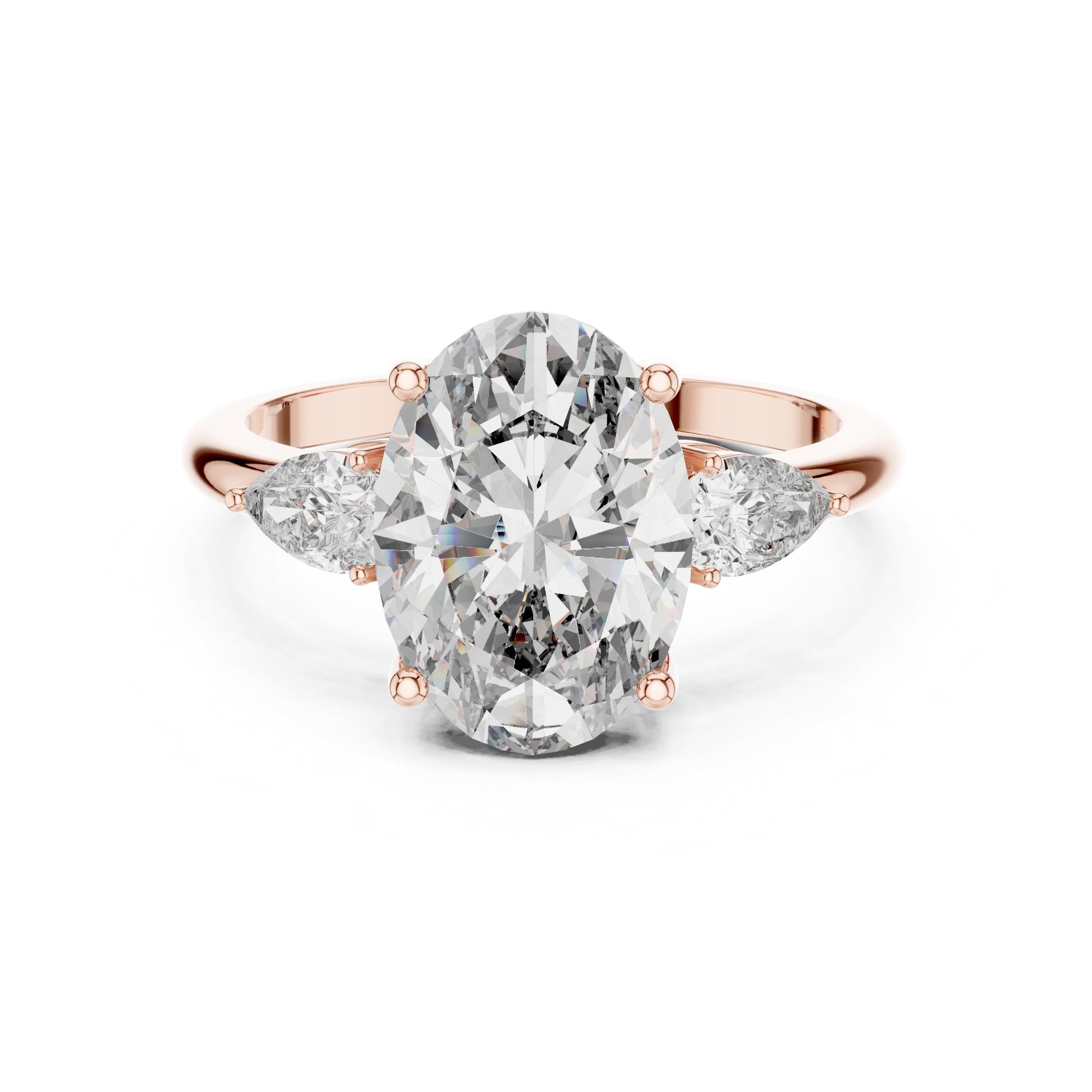 Mixed Shape Lab Grown Diamond Side Stone Ring