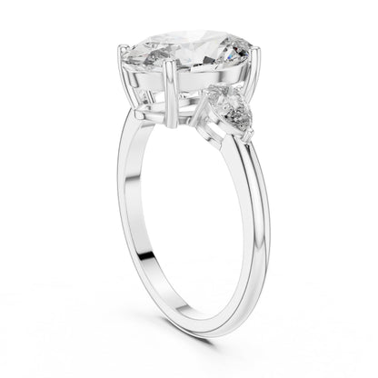 Mixed Shape Lab Grown Diamond Side Stone Ring