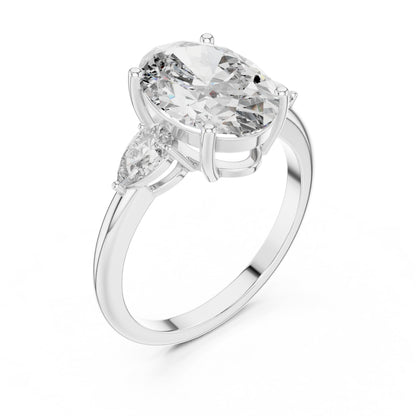 Mixed Shape Lab Grown Diamond Side Stone Ring