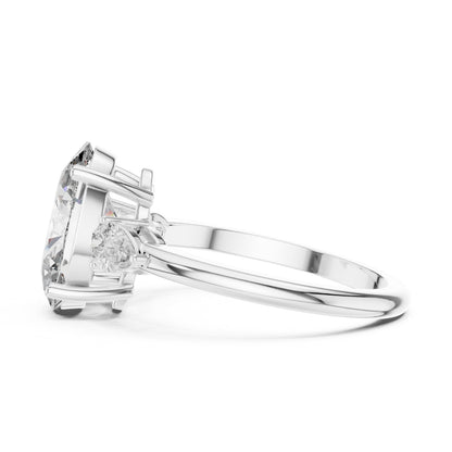Mixed Shape Lab Grown Diamond Side Stone Ring