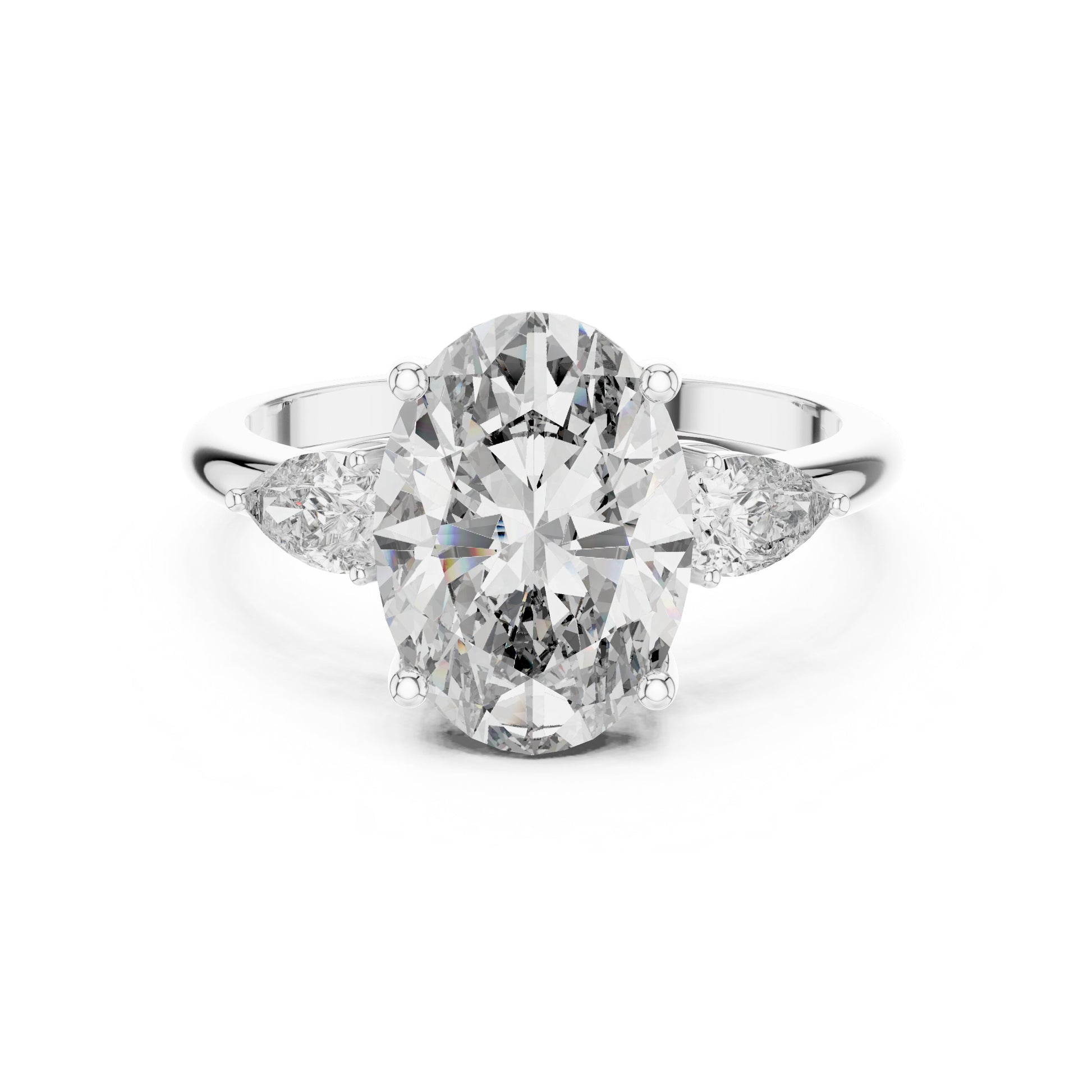 Mixed Shape Lab Grown Diamond Side Stone Ring
