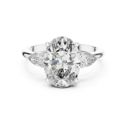 Mixed Shape Lab Grown Diamond Side Stone Ring