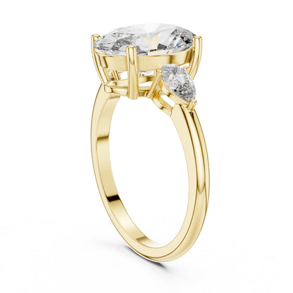 Mixed Shape Lab Grown Diamond Side Stone Ring