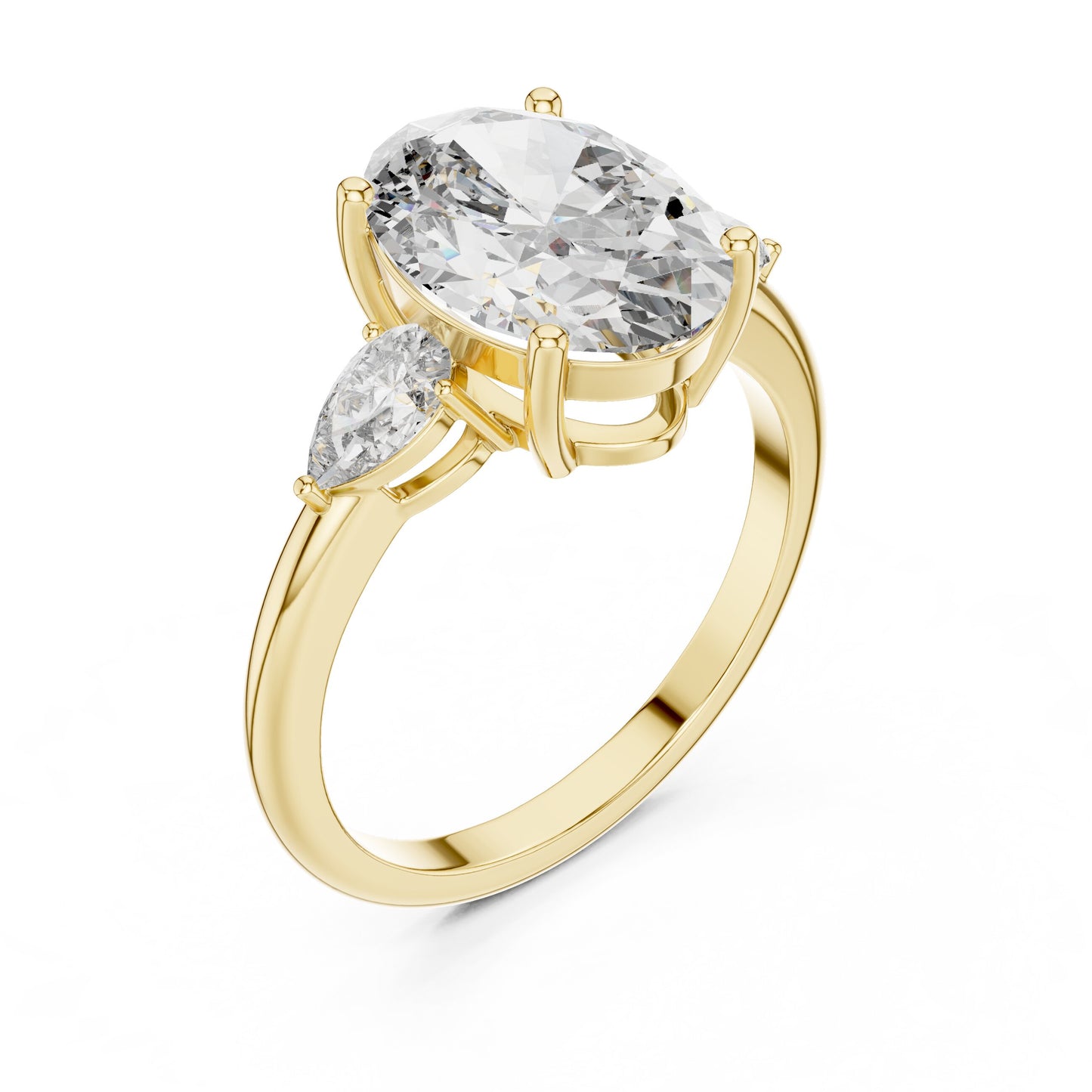 Mixed Shape Lab Grown Diamond Side Stone Ring