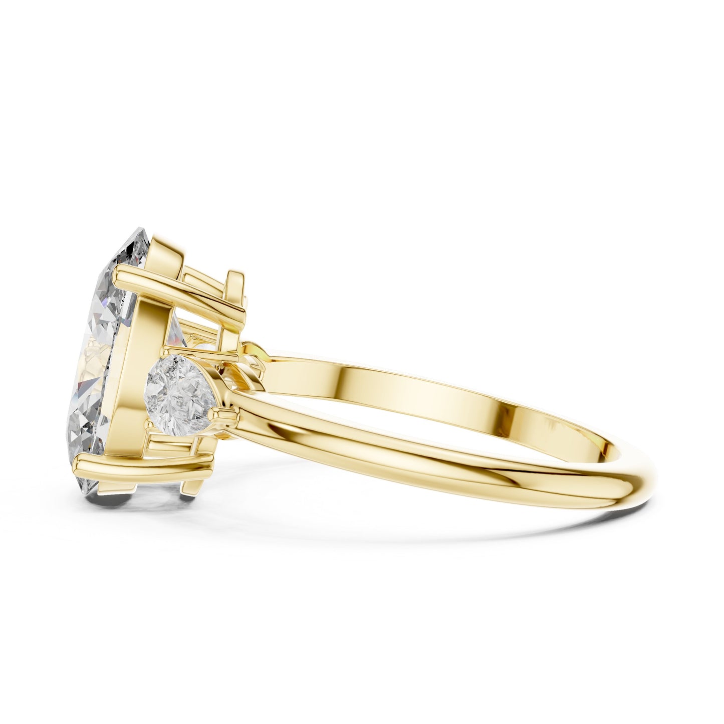 Mixed Shape Lab Grown Diamond Side Stone Ring