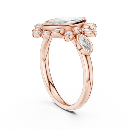 Mixed Shape Lab Grown Diamond Halo Ring