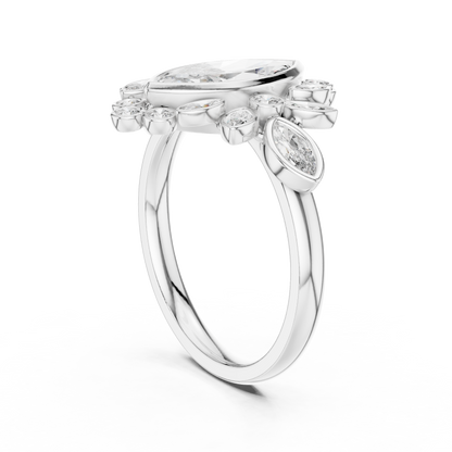 Mixed Shape Lab Grown Diamond Halo Ring