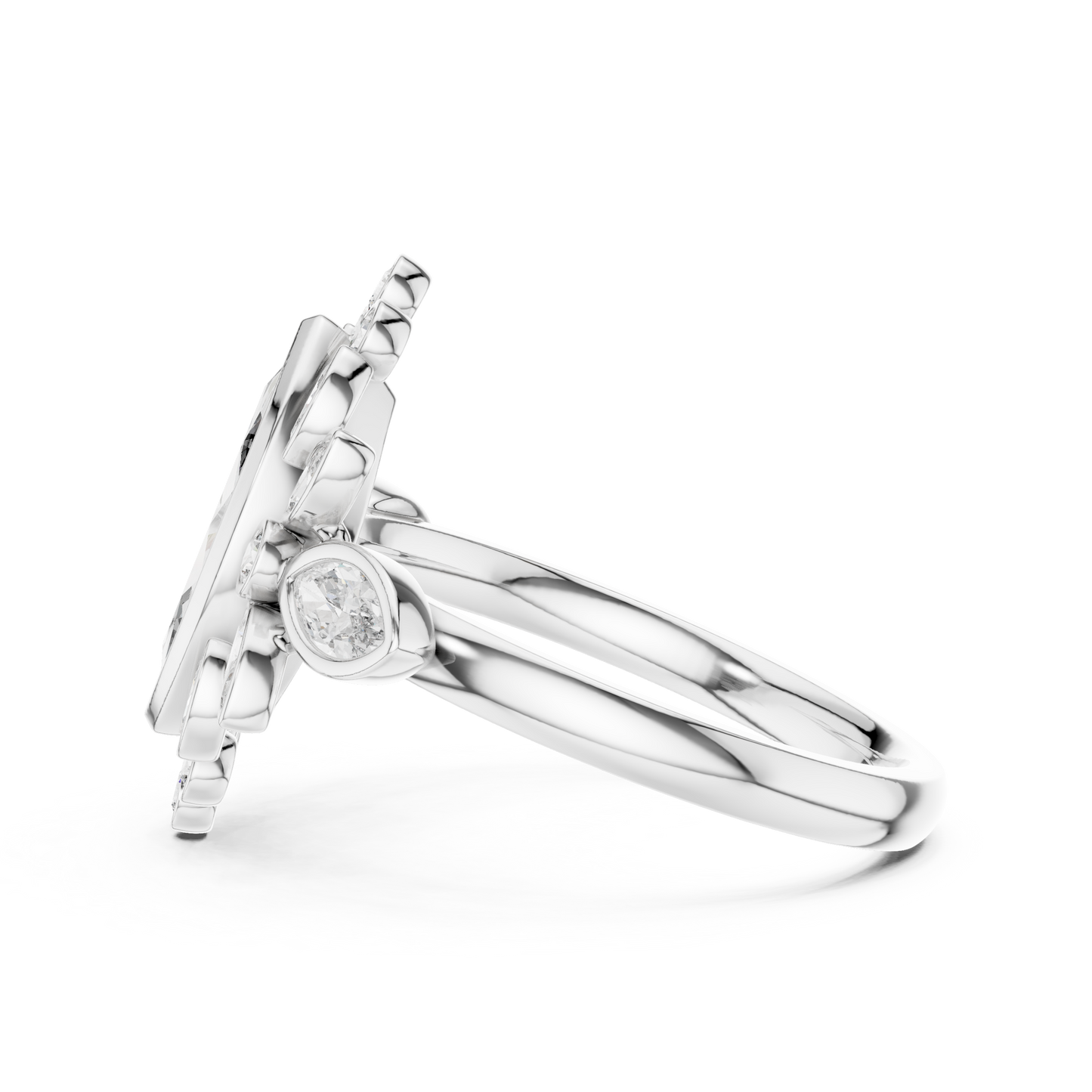 Mixed Shape Lab Grown Diamond Halo Ring