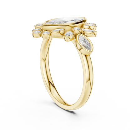 Mixed Shape Lab Grown Diamond Halo Ring