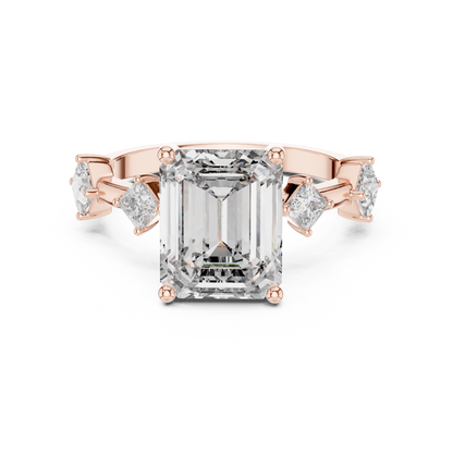 Mixed Shape Lab Grown Diamond Side Stone Ring