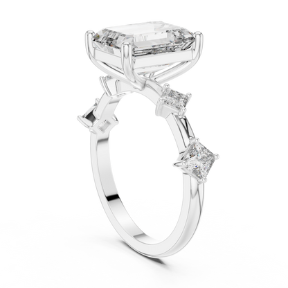 Mixed Shape Lab Grown Diamond Side Stone Ring