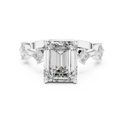 Mixed Shape Lab Grown Diamond Side Stone Ring