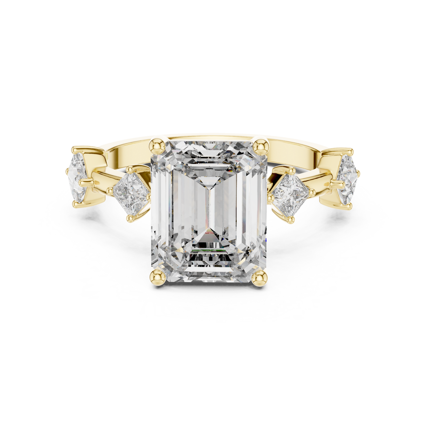 Mixed Shape Lab Grown Diamond Side Stone Ring
